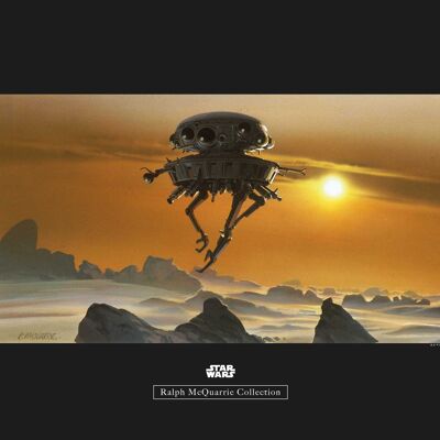 Murale - Star Wars Classic RMQ Hoth Probe Droid - Dimensioni: 50 x 40 cm