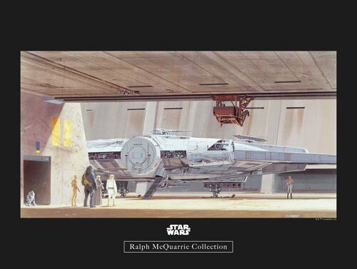Wandbild - Star Wars Classic RMQ Mos Eisley Hangar - Größe: 40 x 30 cm