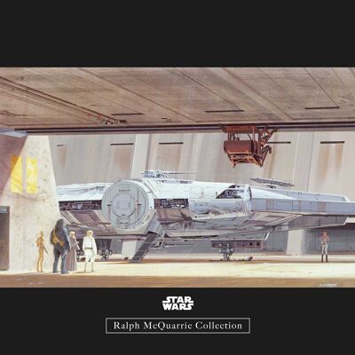 Wandbild - Star Wars Classic RMQ Mos Eisley Hangar - Größe: 40 x 30 cm