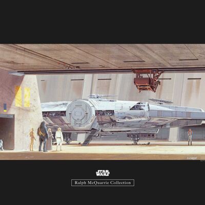 Wandbild - Star Wars Classic RMQ Mos Eisley Hangar - Größe: 50 x 40 cm