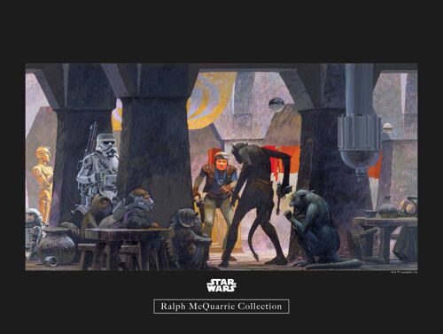 Wandbild - Star Wars Classic RMQ Mos Eisley Streets - Größe: 40 x 30 cm