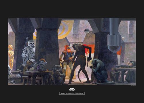 Wandbild - Star Wars Classic RMQ Mos Eisley Streets - Größe: 70 x 50 cm