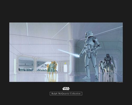 Wandbild - Star Wars Classic RMQ Stormtrooper Hallway - Größe: 50 x 40 cm