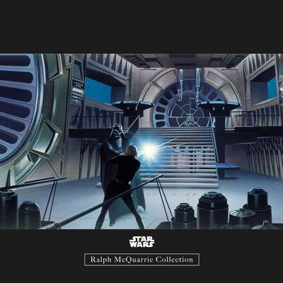 Wandbild - Star Wars Classic RMQ Vader Luke Throneroom - Größe: 40 x 30 cm