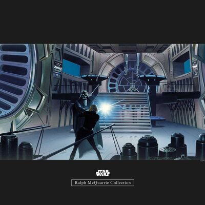 Wandbild - Star Wars Classic RMQ Vader Luke Throneroom - Größe: 50 x 40 cm