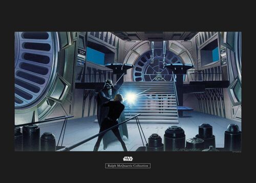 Wandbild - Star Wars Classic RMQ Vader Luke Throneroom - Größe: 70 x 50 cm