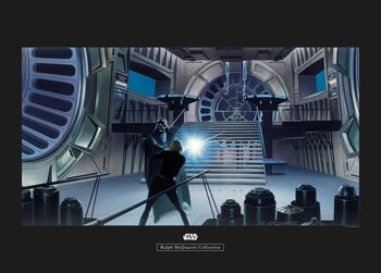 Peinture murale - Salle du trône Star Wars Classic RMQ Vader Luke - Taille : 70 x 50 cm 1