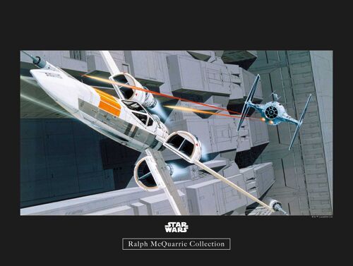 Wandbild - Star Wars Classic RMQ X-Wing vs TIE-Fighter - Größe: 40 x 30 cm