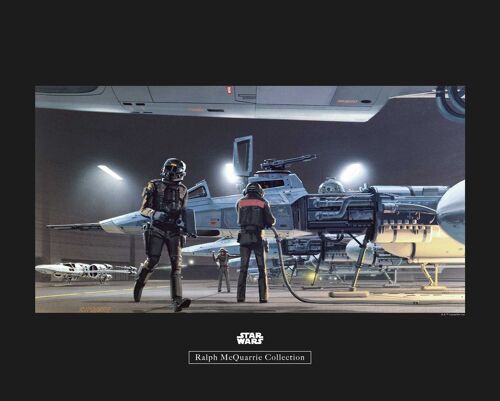 Wandbild - Star Wars Classic RMQ Yavin Y-Wing - Größe: 50 x 40 cm