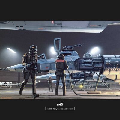 Wandbild - Star Wars Classic RMQ Yavin Y-Wing - Größe: 70 x 50 cm