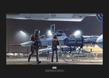 Peinture murale - Star Wars Classic RMQ Yavin Y-Wing - Dimensions : 70 x 50 cm 1