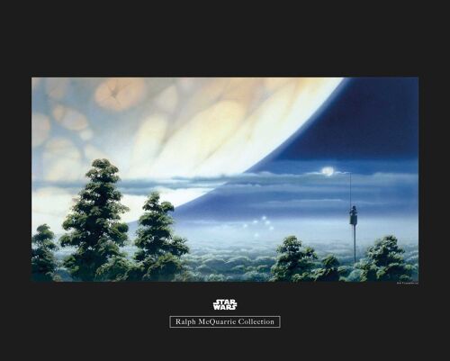 Wandbild - Star Wars Classic RMQ Yavin Lookout - Größe: 50 x 40 cm