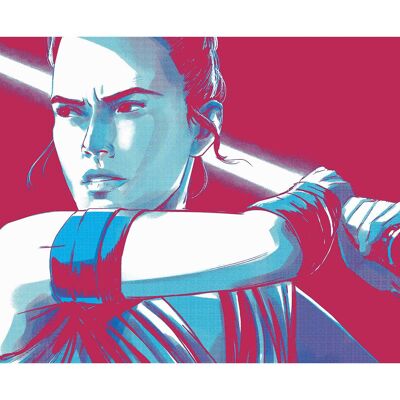 Wandbild - Star Wars Faces Rey - Größe: 70 x 50 cm