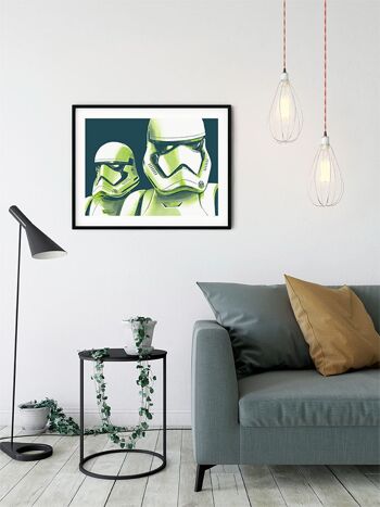 Papier Peint - Star Wars Visages Stormtrooper - Dimensions : 40 x 30 cm 4