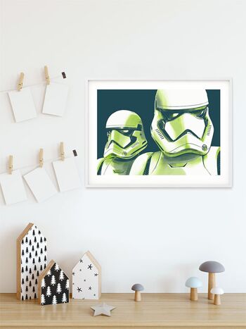 Papier Peint - Star Wars Visages Stormtrooper - Dimensions : 40 x 30 cm 5