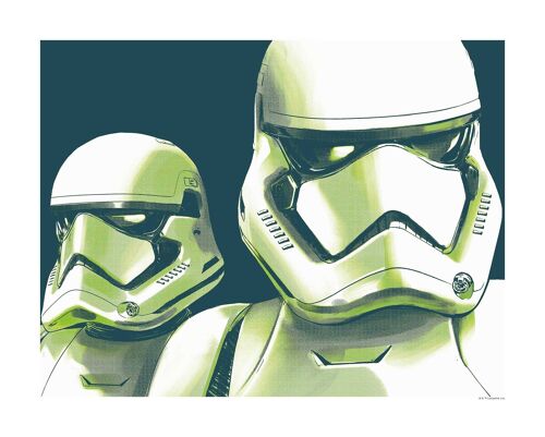 Wandbild - Star Wars Faces Stormtrooper - Größe: 50 x 40 cm