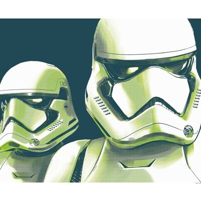 Papier Peint - Star Wars Visages Stormtrooper - Dimensions : 50 x 40 cm