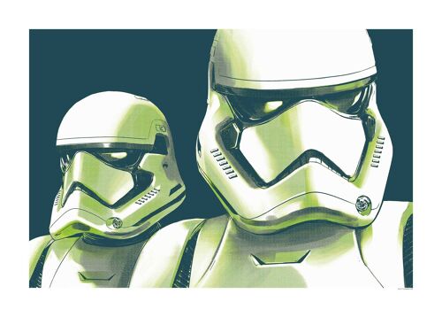 Wandbild - Star Wars Faces Stormtrooper - Größe: 70 x 50 cm