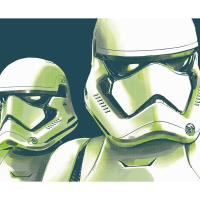 Mural - Star Wars Rostros Stormtrooper - Medida: 70 x 50 cm