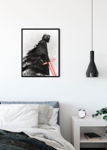 Peinture murale - Star Wars EP9 Kylo Vader Shadow - Dimensions : 30 x 40 cm 3