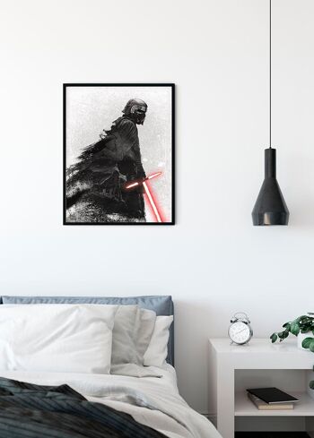 Peinture murale - Star Wars EP9 Kylo Vader Shadow - Dimensions : 50 x 70 cm 3