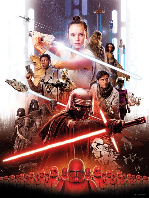 Wandbild - Star Wars Movie Poster Rey - Größe: 30 x 40 cm