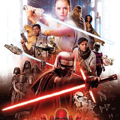 Peinture murale - Affiche du film Star Wars Rey - Taille : 30 x 40 cm