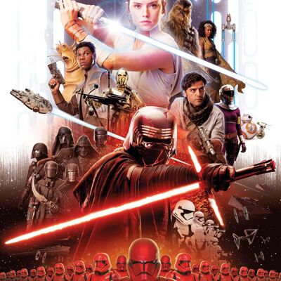 Peinture murale - Affiche du film Star Wars Rey - Taille : 40 x 50 cm