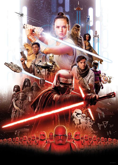Wandbild - Star Wars Movie Poster Rey - Größe: 50 x 70 cm