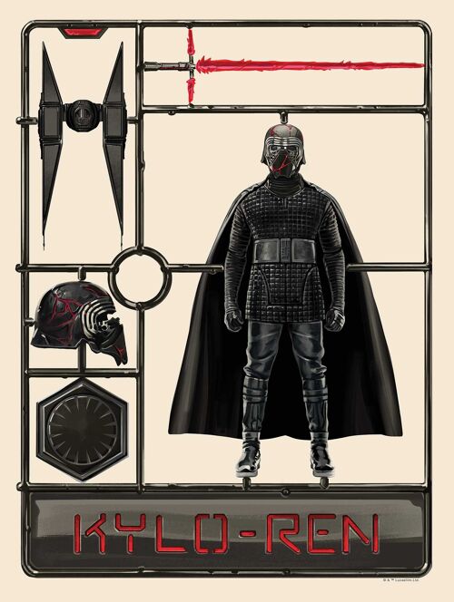 Wandbild - Star Wars Toy Kylo - Größe: 30 x 40 cm