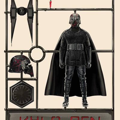 Mural - Star Wars Toy Kylo - Medida: 30 x 40 cm