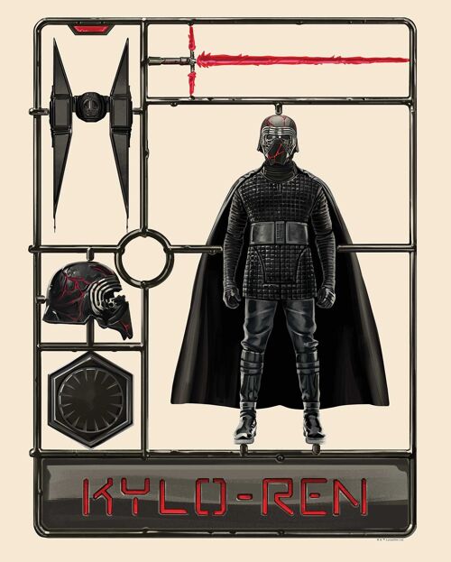 Wandbild - Star Wars Toy Kylo - Größe: 40 x 50 cm