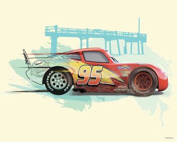 Papier peint - Cars Lightning McQueen - Format : 50 x 40 cm 1