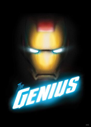Papier peint - Avengers The Genius - Dimensions : 50 x 70 cm 1