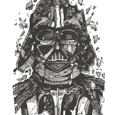 Mural - Star Wars Darth Vader Drawing - Size: 30 x 40 cm
