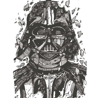 Mural - Star Wars Darth Vader Drawing - Size: 40 x 50 cm