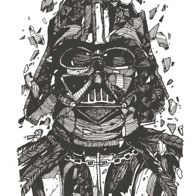 Mural - Star Wars Darth Vader Drawing - Size: 50 x 70 cm