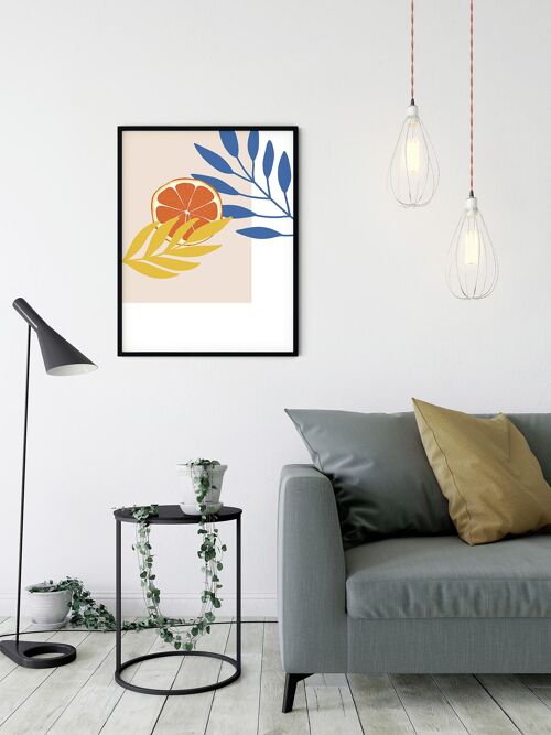 Wandbild - Illustration Drooping Leaves  - Größe: 50 x 70 cm