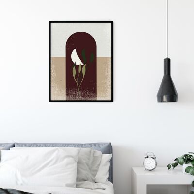 Wandbild - Silence Half Moon  - Größe: 30 x 40 cm