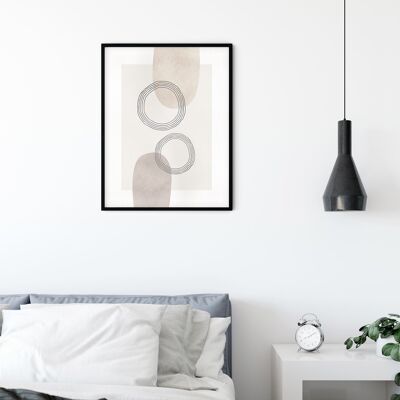 Wandbild - Line Art Circles  - Größe: 40 x 50 cm
