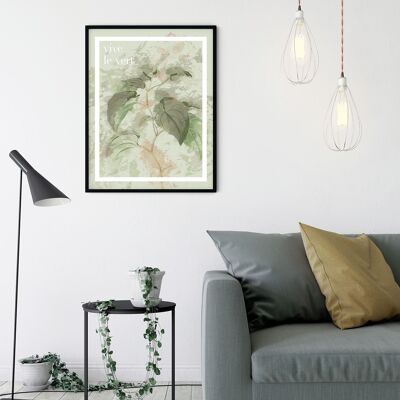 Murale - Vive le vert - Dimensions : 40 x 50 cm
