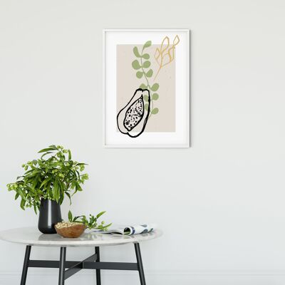 Wandbild - Papaye du paradis  - Größe: 30 x 40 cm