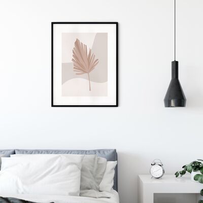 Murale - Amante delle foglie minimalista - Dimensioni: 40 x 50 cm
