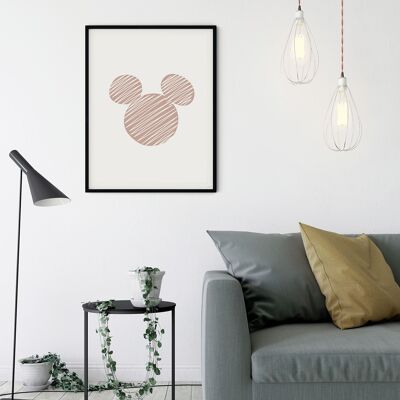 Mural - Striped Mouse - Size: 30 x 40 cm
