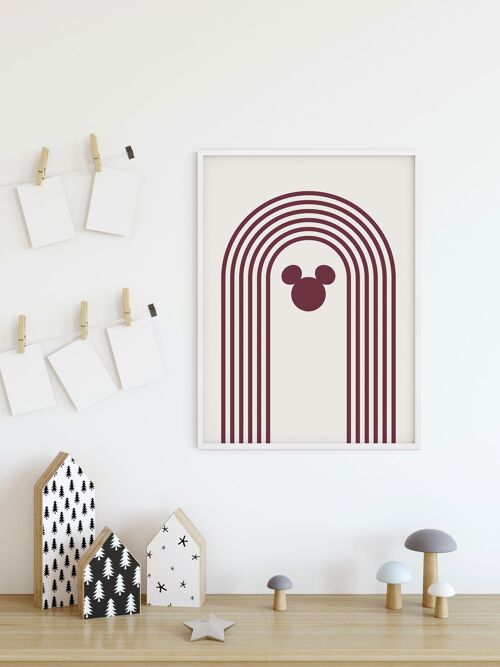 Wandbild - Minimal Mickey  - Größe: 50 x 70 cm