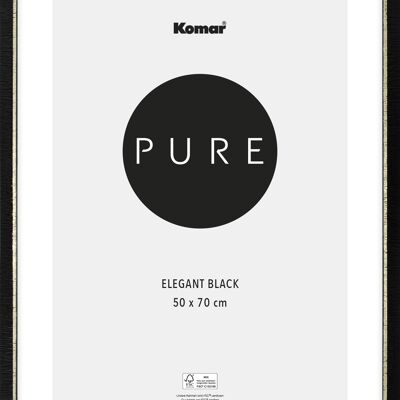 Picture frame wood Elegant Black 50 x 70 cm