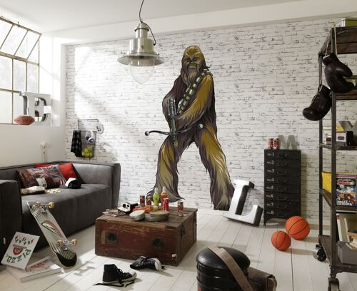 Selbstklebende Vlies Fototapete - Star Wars XXL Chewbacca - Größe 127 x 200 cm