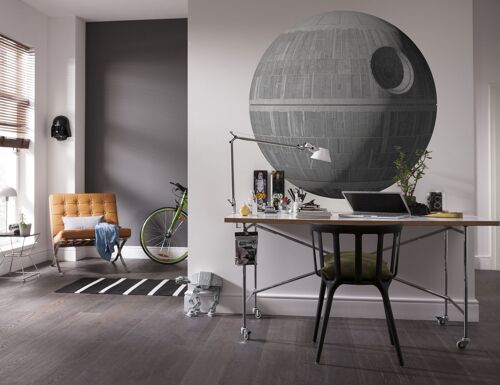 Selbstklebende Vlies Fototapete - Star Wars XXL Death Star - Größe 127 x 127 cm