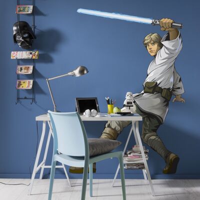 Papel pintado fotográfico autoadhesivo no tejido - Star Wars XXL Luke Skywalker - tamaño 127 x 200 cm