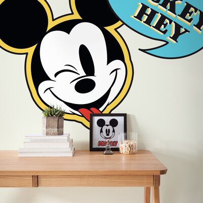 Papel pintado fotográfico no tejido autoadhesivo - Mickey Hey XXL - tamaño 127 x 200 cm